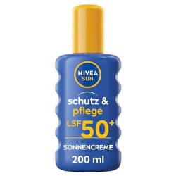 NIVEA SUN Schutz & Pflege Sonnenspray LSF 50+ (200 ml), Sonnencreme Spray für 48h Feuchtigkeit, sofortiger Sonnenschutz mit Vitamin E und hochwirksamem UVA/UVB-Filtersystem von NIVEA