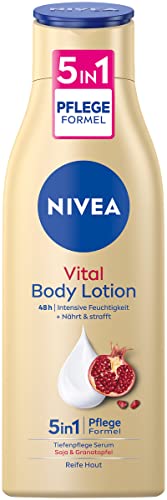 NIVEA Vital Body Lotion (250 ml), feuchtigkeitsspendende Körpercreme für reife Haut mit Granatapfel & natürlichen Soja Proteinen, Hautcreme für 48h intensive Feuchtigkeit von NIVEA