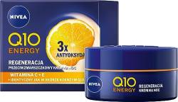 Q10 Energy Recharging Face Night Cream (50 ml), Energizing Night Cream for Women Hydrating Night Face Cream Recharging Face Cream with Vitamin C and Q10 von NIVEA