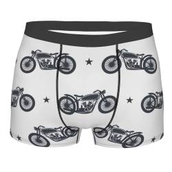 NIXNUT Herren-Boxershorts, Motorrad, Stern, weich, atmungsaktiv, antibakteriell, für Liebhaber, Jungen, Geschenk, Schwarz , XL von NIXNUT