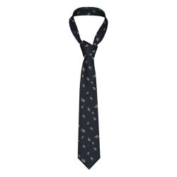 NIXNUT Herren-Krawatte, niedliche kleine Schildkröte, bedruckte Krawatten, Schwarz , One size von NIXNUT