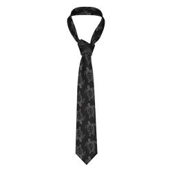 NIXNUT Herren-Krawatte, schwarze Schildkröte, bedruckte Krawatten, Schwarz , One size von NIXNUT