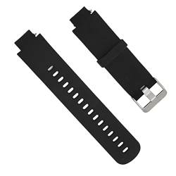 NIZUUONE Silikon-Smartwatch-Ersatzarmband, Leicht, Atmungsaktiv, Weiche Textur für Verge 3 (BLACK) von NIZUUONE