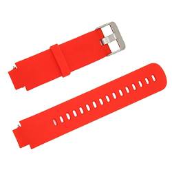 NIZUUONE Silikon-Smartwatch-Ersatzarmband, Leicht, Atmungsaktiv, Weiche Textur für Verge 3 (Rot) von NIZUUONE
