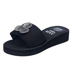 Damen Badeschuhe Slide Badelatschen Sandalen Damen Sommermode leichte Außenhandel Strandschuhe Hausschuhe Schuhe Gelb Damen von NJGRAE