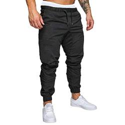 NJGRAE Herren Jogginghose Baumwolle Freizeithose Fitnesshose Lose Leichte Herren Sweathose Herren Lose Plus Size Sport Harlem Hosen Neun Hosen Lässige Cargohosen Hosen von NJGRAE