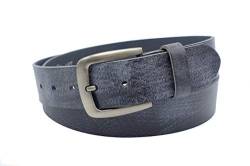 NK Belt GmbH 4cm echte Büffelleder Gürtel Navy Herren Jeans Leder Handgemacht 80cm-145 cm (90cm Gesamtlänge 100cm) von NK Belt GmbH