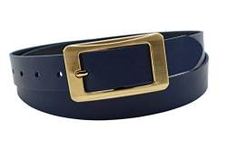 NK Belt GmbH Damen Ledergürtel, Anzug Jeans Gürtel, Made in Germany 3cm #G-13 (Blau, 115cm Gesamtlänge 130cm) von NK Belt GmbH