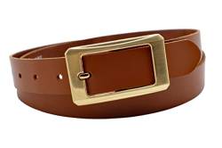 NK Belt GmbH Damen Ledergürtel, Anzug Jeans Gürtel, Made in Germany 3cm #G-13 (Cognac, 80cm Gesamtlänge 95cm) von NK Belt GmbH