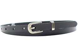 NK Belt GmbH Damen Ledergürtel aus Rindsleder, Made in Germany, Anzug Jeans Gürtel 12mm schmal #MR-19 (Grau, 105cm Gesamtlänge 120cm) von NK Belt GmbH