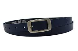 NK Belt GmbH Damen Ledergürtel aus Rindsleder, Made in Germany, Anzug Jeans Gürtel 2cm schmal #SD-08A (Blau, 100cm Gesamtlänge 115cm) von NK Belt GmbH