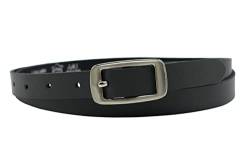 NK Belt GmbH Damen Ledergürtel aus Rindsleder, Made in Germany, Anzug Jeans Gürtel 2cm schmal #SD-08A (Grau, 80cm Gesamtlänge 95cm) von NK Belt GmbH