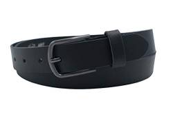 NK Belt GmbH Damen Ledergürtel in Schwarz, Anzug Jeans Gürtel, made in Germany 3cm #M-01 (115cm Gesamtlänge 130cm) von NK Belt GmbH