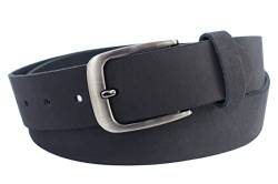 NK Belt GmbH Echter Ledergürtel aus Veloursleder, Made in Germany, Anzug Jeans Gürtel 38mm #VL-18 (Schwarz, 100cm Gesamtlänge 115cm) von NK Belt GmbH