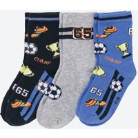 Jungen-Socken mit Fußball-Design, 3er-Pack von NKD