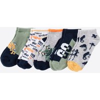 Kinder-Jungen-Sneaker-Socken mit coolem Muster, 5er-Pack von NKD