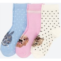 Mädchen-Socken mit Tier-Motiv, 3er-Pack von NKD