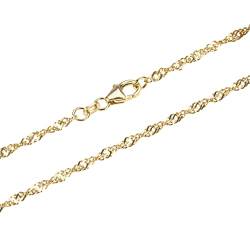 NKlaus 18,5cm Armband Singapur Kette 585 Gelb Gold 14 Karat Damen Amrkette designer Goldkette 2271 von NKlaus