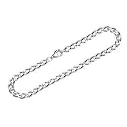 NKlaus 22cm Armband 925 Silber diamantiert Langpanzerkette Damen designer Armbandkette 12466 von NKlaus