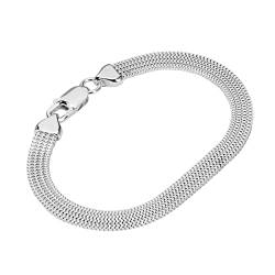 NKlaus Armband 19cm Fantasiekette 925 Sterling Silber Amrbandkette massiv Breite: 6,2mm 9613 von NKlaus