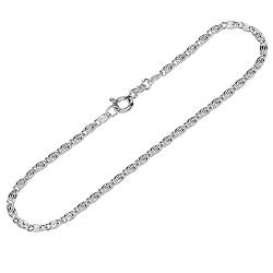 NKlaus Armband 925 Sterling Silber 19cm S Panzerkette rund Damen designer Armbandkette 12554 von NKlaus