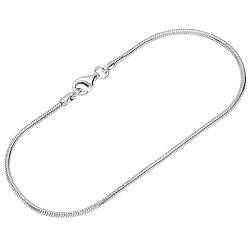 NKlaus Armband 925 Sterling Silber 19cm Schlangenkette rund Damen design Armbandkette 12198 von NKlaus