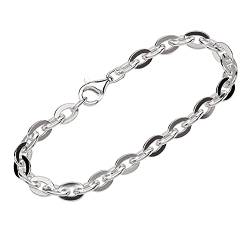 NKlaus Armband 925 Sterling Silber 19cm Weit Ankerkette flachgewalzt Herren Armkette 12147 von NKlaus