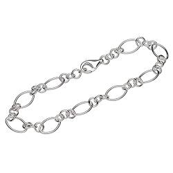 NKlaus Armband 925 Sterling Silber 21cm Figaro Ankerkette rund Herren Armkette exquisit 12109 von NKlaus