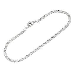 NKlaus Armband 925 Sterlingsilber 19cm S Panzerkette diamantiert Damen Armreif Kette 12574 von NKlaus