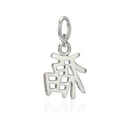 NKlaus Damen Kettenanhänger Chinesisches Zeichen 925 Silber 18x16mm Motiv Amulett 6801 von NKlaus