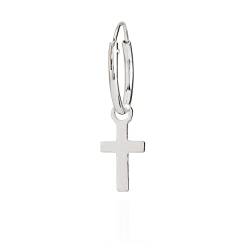 NKlaus Einzel 925 Sterling Silber Ohrring Keltische Creole Kreuz Gothic Bali 12mm 5069 von NKlaus