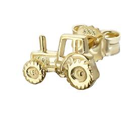 NKlaus Einzel Traktor Zugmaschine 333 Gelbgold 8 Karat Ohrstecker 8 * 5mm männer Gold Ohrring 4838 von NKlaus