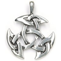 NKlaus Kettenanhänger 3,2cm Kettenanhänger offene Dreifalt Amulett Silb, 925 Sterling Silber Silberschmuck für Damen von NKlaus