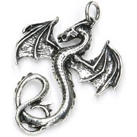 NKlaus Kettenanhänger 4,5cm Kettenanhänger Drache Silber 925 Wikinger T, 925 Sterling Silber Silberschmuck für Damen von NKlaus