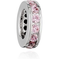 NKlaus Kettenanhänger Kettenanhänger Ring form 925 Silber hochglanz Zirkonia rose 8mm Damen von NKlaus