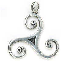 NKlaus Kettenanhänger Kettenanhänger Triskelion 925 Silber Oxidiert 3,4, 925 Sterling Silber Silberschmuck für Damen von NKlaus