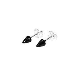 NKlaus PAAR 925 STERLING SILBER Keltische Gothic Ohrstecker Gothic Spitze schwarz 7170 von NKlaus