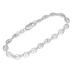 NKlaus Silber 18cm 925 Echtes Sterlingsilber Kette Kaffeebohne Herren Armband 5,60mm 7,5gr 5455 von NKlaus