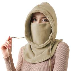 NLAND Sturmhaube Winter für Männer Frauen Unisex Balaclava Verstellbare Gesichtsmaske Warm Skimaske für Outdoor Sport Fahrrad Motorrad (Beige) von NLAND