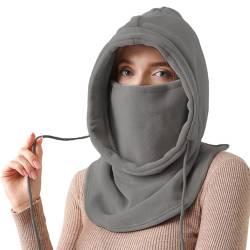 NLAND Sturmhaube Winter für Männer Frauen Unisex Balaclava Verstellbare Gesichtsmaske Warm Skimaske für Outdoor Sport Fahrrad Motorrad (Grau) von NLAND