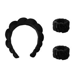 Stirnband-Armbänder Zum Waschen des Gesichts, Gesichtswasch-Stirnband-Armband-Set für Frauen und Mädchen, Make-up-Stirnbänder, Haarband Zum Waschen des Gesichts (1) von NLDGR