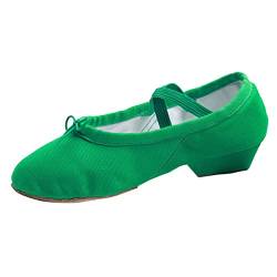 Damen Mary Jane Schuhe Damen Canvas Tanzschuhe Trainingsschuhe mit weichen Sohlen Ballettschuhe Sandalen Tanz Freizeitschuhe Damen Freizeitschuhe aus (Green, 37) von NLGToy