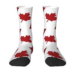 NLWQEKV Kanada-Crew-Socken, Kanada-Flaggensocken, Kleidersocken, kanadische Strümpfe, Socken, Geschenke, Neuheitssocken von NLWQEKV