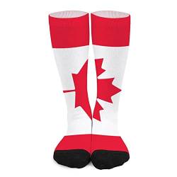 NLWQEKV Socken Kanada-Flagge, lange Socken, 3D-bunte Socken für Herren und Damen, weiche, dehnbare, lässige Socken von NLWQEKV