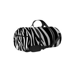 Sporttasche im Vintage-Stil, schwarz-weiß, süßes Zebra-Muster, Tragetasche, wasserdicht, Turnbeutel mit Schultergurt, Reißverschluss, 2 Seitentaschen für Damen und Herren, Reise- und Aufbewahrungs-Umh von NLWQEKV
