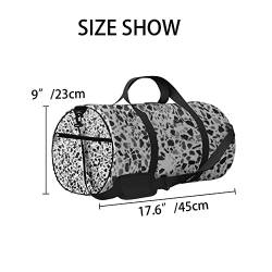 Vintage schwarz-weiße geometrische Punkte-Textur-Sporttasche, Tragetasche, wasserdichte Sporttasche mit Schultergurt, Reißverschluss, 2 Seitentaschen für Männer und Frauen, Reise- und Aufbewahrungs-Um von NLWQEKV