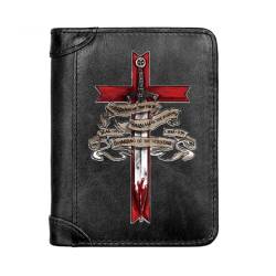 Einzigartige Mittelalterliche Retro-Leder-Geldbörsen Aus Echtem Leder, Luxus-Geldbörse For Herren, Weihnachtsgeburtstagsgeschenk, Nordisches Wikinger-Symbol-Amulett-Geldbörse ( Color : G-Wallet 16 ) von NMVAWIPT