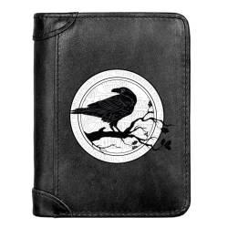 Einzigartige Mittelalterliche Retro-Leder-Geldbörsen Aus Echtem Leder, Luxus-Geldbörse For Herren, Weihnachtsgeburtstagsgeschenk, Nordisches Wikinger-Symbol-Amulett-Geldbörse ( Color : G-Wallet 43 ) von NMVAWIPT