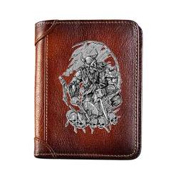 Einzigartige Mittelalterliche Retro-Leder-Geldbörsen Aus Echtem Leder, Luxus-Geldbörse For Herren, Weihnachtsgeburtstagsgeschenk, Nordisches Wikinger-Symbol-Amulett-Geldbörse ( Color : I-Wallet 10 ) von NMVAWIPT