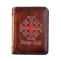 Einzigartige Mittelalterliche Retro-Leder-Geldbörsen Aus Echtem Leder, Luxus-Geldbörse For Herren, Weihnachtsgeburtstagsgeschenk, Nordisches Wikinger-Symbol-Amulett-Geldbörse ( Color : I-Wallet 3 ) von NMVAWIPT